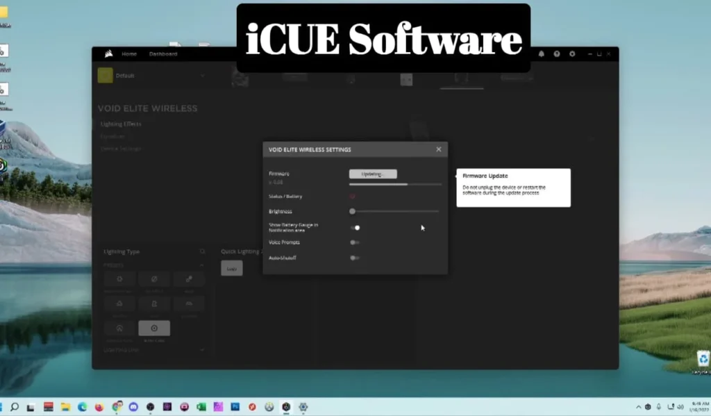  Corsair HS80 RGB Wireless
iCUE Software
