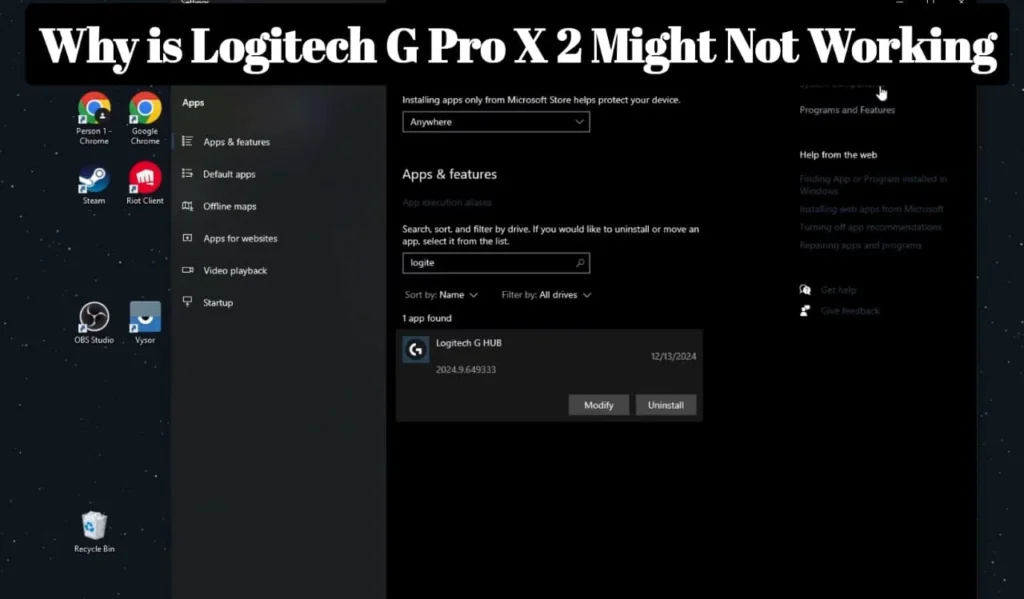 USB Dongle or Wireless Connectivity Issues of  Logitech G Pro X 2